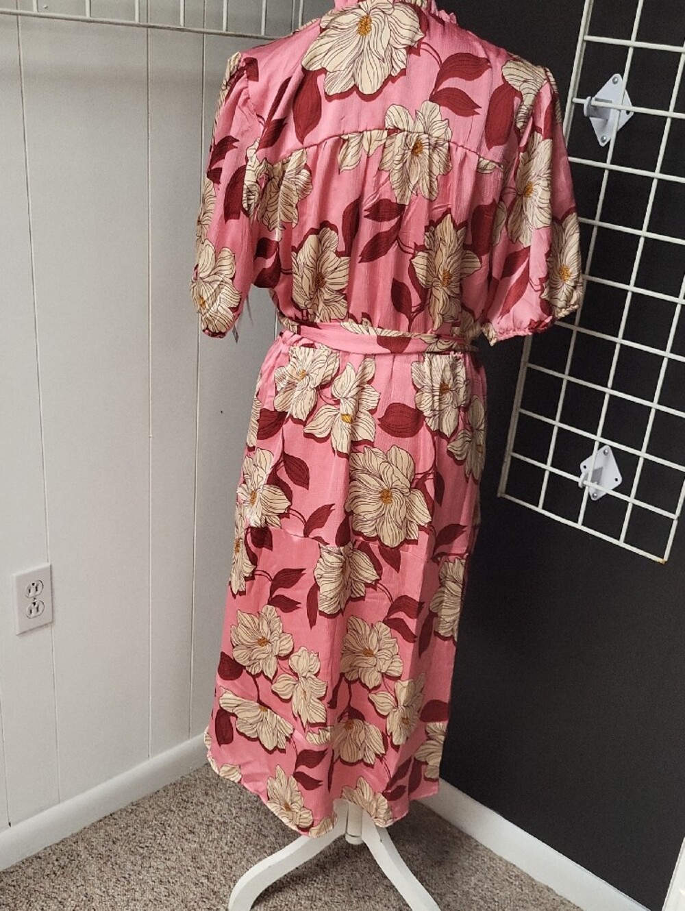Nwt, Draper James Pink Floral Wrap Midi Dress XL - Picture 6 of 9